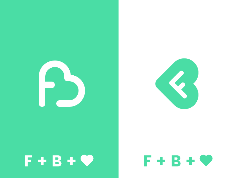 3 Heart Logo - F + B + <3 by Jordan Jenkins | Dribbble | Dribbble