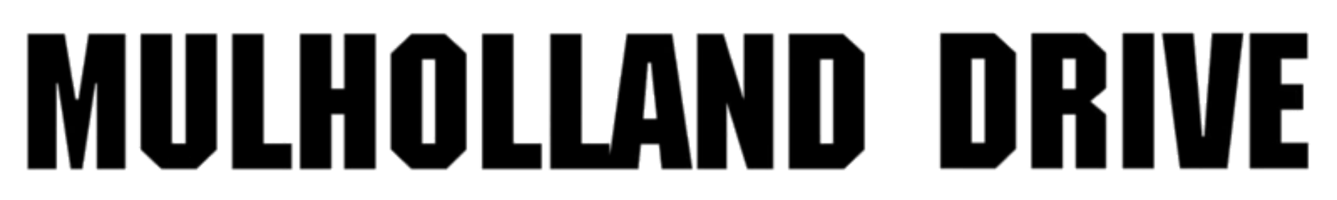Drive Movie Logo - File:Mulholland Drive movie horizontal black logo.png - Wikimedia ...