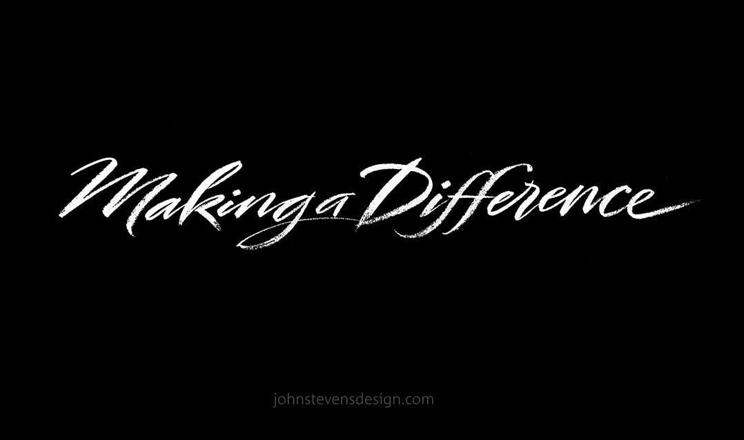 Black and White Scripts Logo - Script Styles – John Stevens Calligraphy