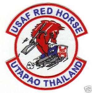 Red Horse Air Logo - USAF RED HORSE PATCH, UTAPAO THAILAND VIETNAM WAR ERA Y | eBay