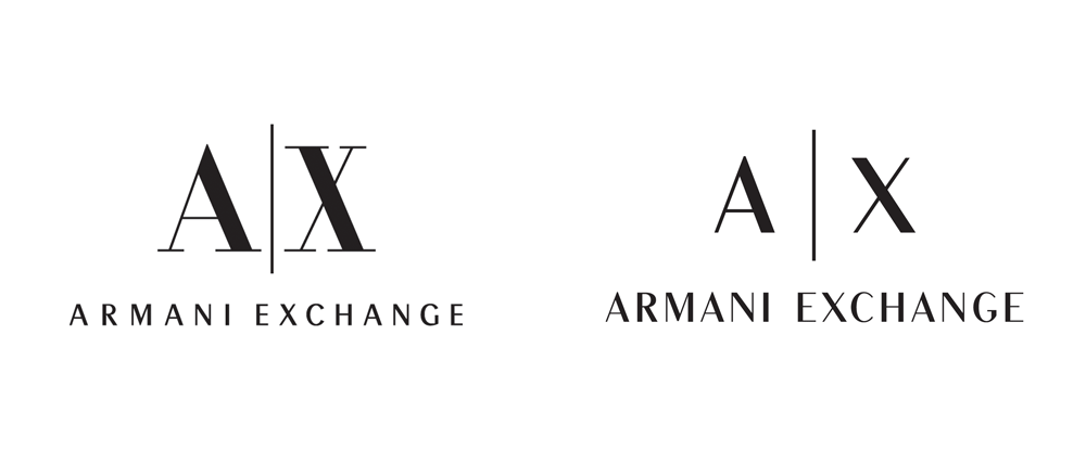 Armani Logo - Brand New: New Logo for Armani Exchange done In-house in ...