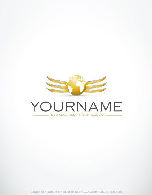 Globe with Wings Logo - Exclusive Logo Design: 3D globe Logo images