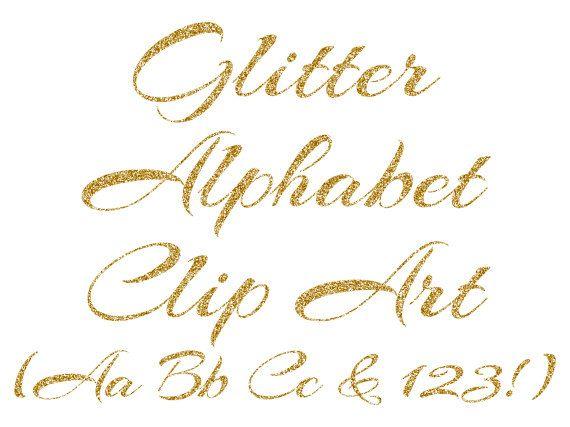 Gold Cursive Letter Logo - Clipart letters glitter Download