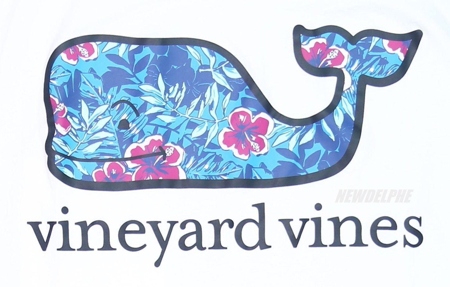 Vineyard Vines Logo - Mens Vineyard Vines T Shirt Graphic Tee Ocean Floral Whale Fill ...