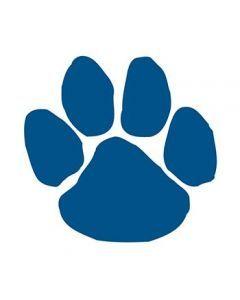 Asian Print Blue Paw Logo - Navy Blue Paw Print Temporary Tattoo for animal enthusiasts