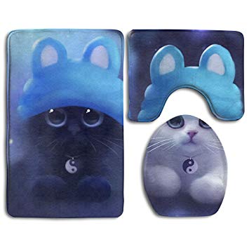 Asian Print Blue Paw Logo - Amazon.com: YSSH HOME Asian Cat Cute Kitten Oriental Prints Non-Slip ...
