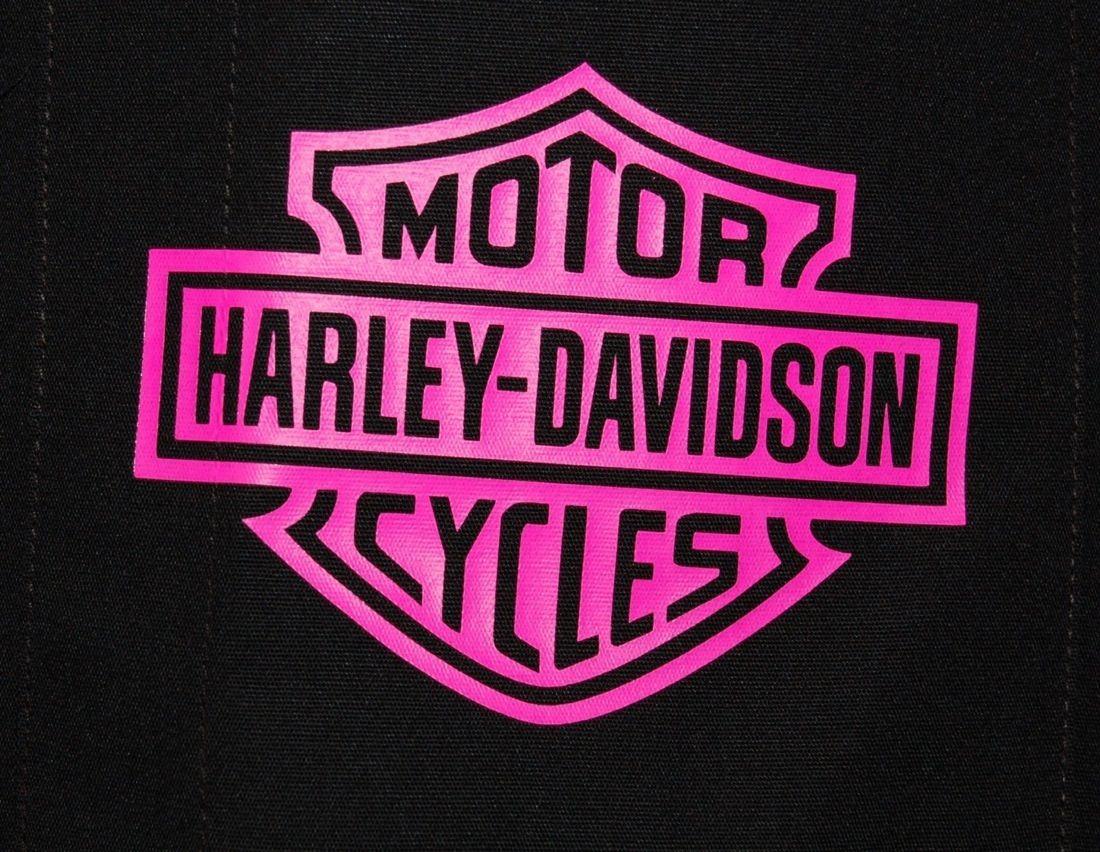 Pink Black Logo - Pink harley davidson Logos