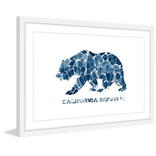 Asian Print Blue Paw Logo - Marmont Hill Blue Cal Repub 30 X 20 In. Framed Painting Print Mh ...
