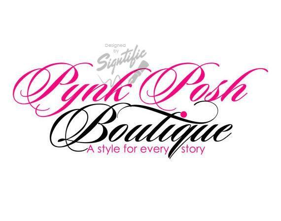 Pink Black Logo - Custom boutique logo pink and black logo design small | Etsy