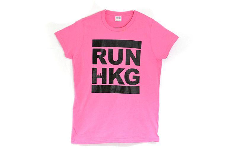 Pink Black Logo - Baby Pink & Black Ladies - RUN HKG