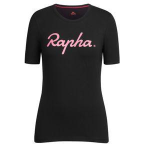 Pink Black Logo - Rapha Women's Black Vis Pink Logo T Shirt. Size L. BNWT