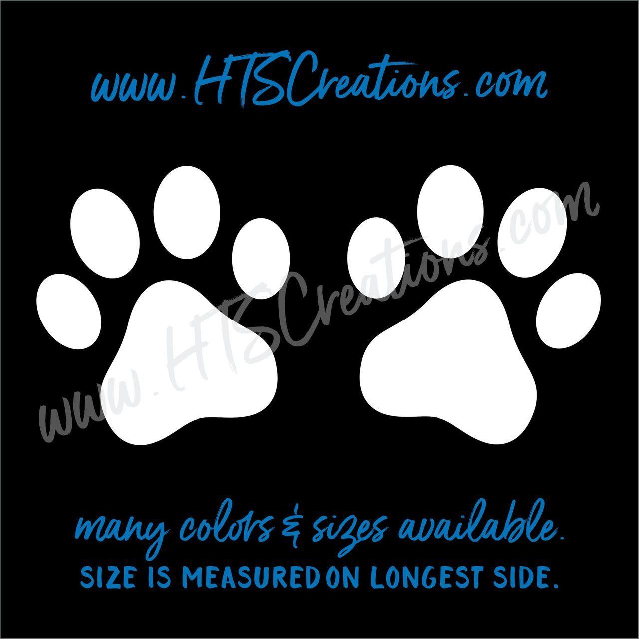 Asian Print Blue Paw Logo - Paw Prints Duo Rescue Dog Lover Adopt Pet Vinyl Decal Tumbler ...