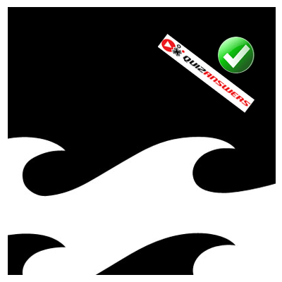 White Wave Logo - Black and white wave Logos