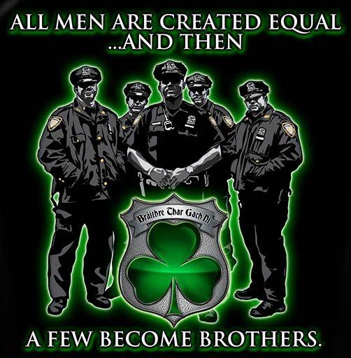 Police Brothers Logo - Irish Police A Few Become Brothers Long Sleeve T-Shirt