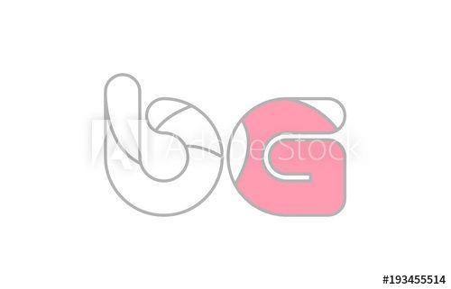 Pink Company Logo - grey pink alphabet letter bg b g company logo design - Buy this ...