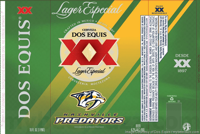 Dos Equis Lager Especial Logo - Dos Equis Working On Lager Especial Nashville Predators Cans ...