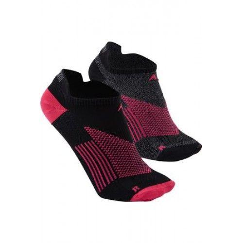 Red and Black Boomerang Logo - Advance Plus 2 Pack Of Running Socks, Red / Black. Boomerang Men