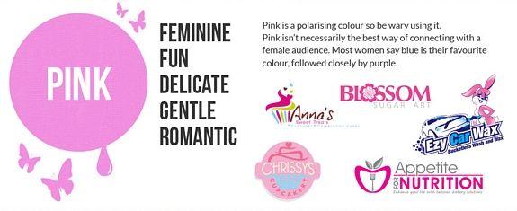 Pink Company Logo - The impact of colour in logo design infographic