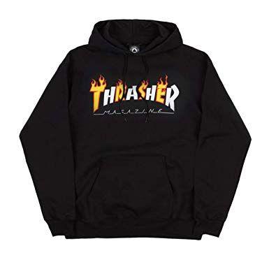 Thrasher Magazine Flames Skateboard Logo - Thrasher Magazine Flame Mag Mash Up Logo Pullover