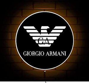 Armani Logo - ARMANI LOGO EMPORIO GIORGIO DESIGNER JEANS BADGE SHOP SIGN LED LIGHT ...