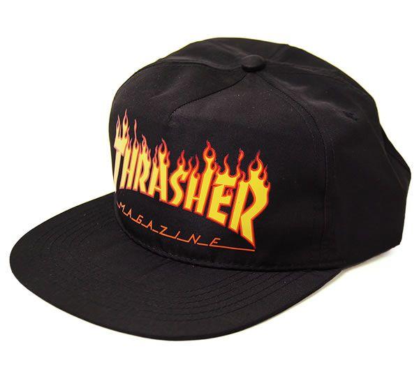 Thrasher Magazine Flames Skateboard Logo - NINJA X: Thrasher Magazine cap hat snapback slasher Flame Logo