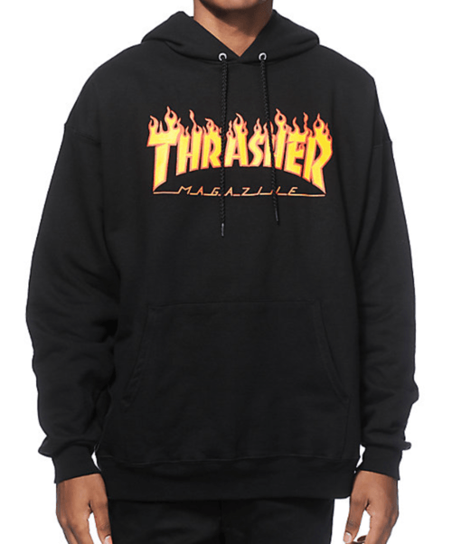 Thrasher Magazine Flames Skateboard Logo - Thrasher Magazine Flame Logo Hoodie