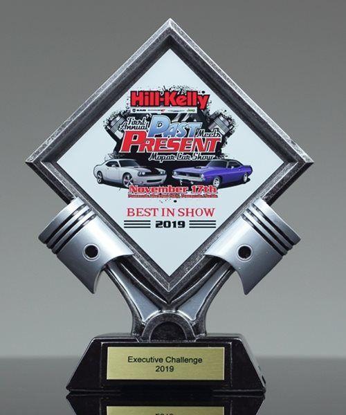 Car with Diamond Shaped Logo - Custom Car Show Diamond. Trophies. Corporate Awards. Recognition