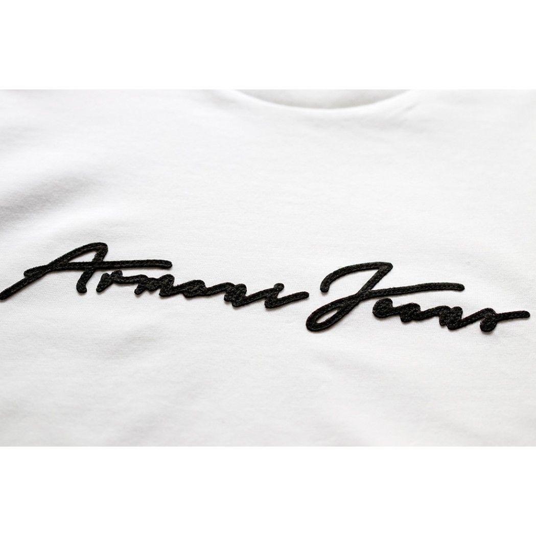 Armani Logo - Armani Jeans Armani Logo Signature T-Shirt in White for Men