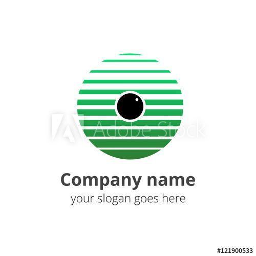 Green Eyeball Logo - Eye vision, eyeball Logo design in circle vector template. Green ...