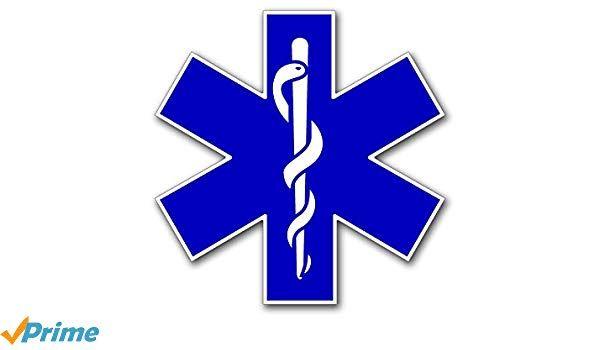 Blue Medical Cross Logo - Amazon.com: American Vinyl Blue EMT Medical Cross Shaped Sticker ...