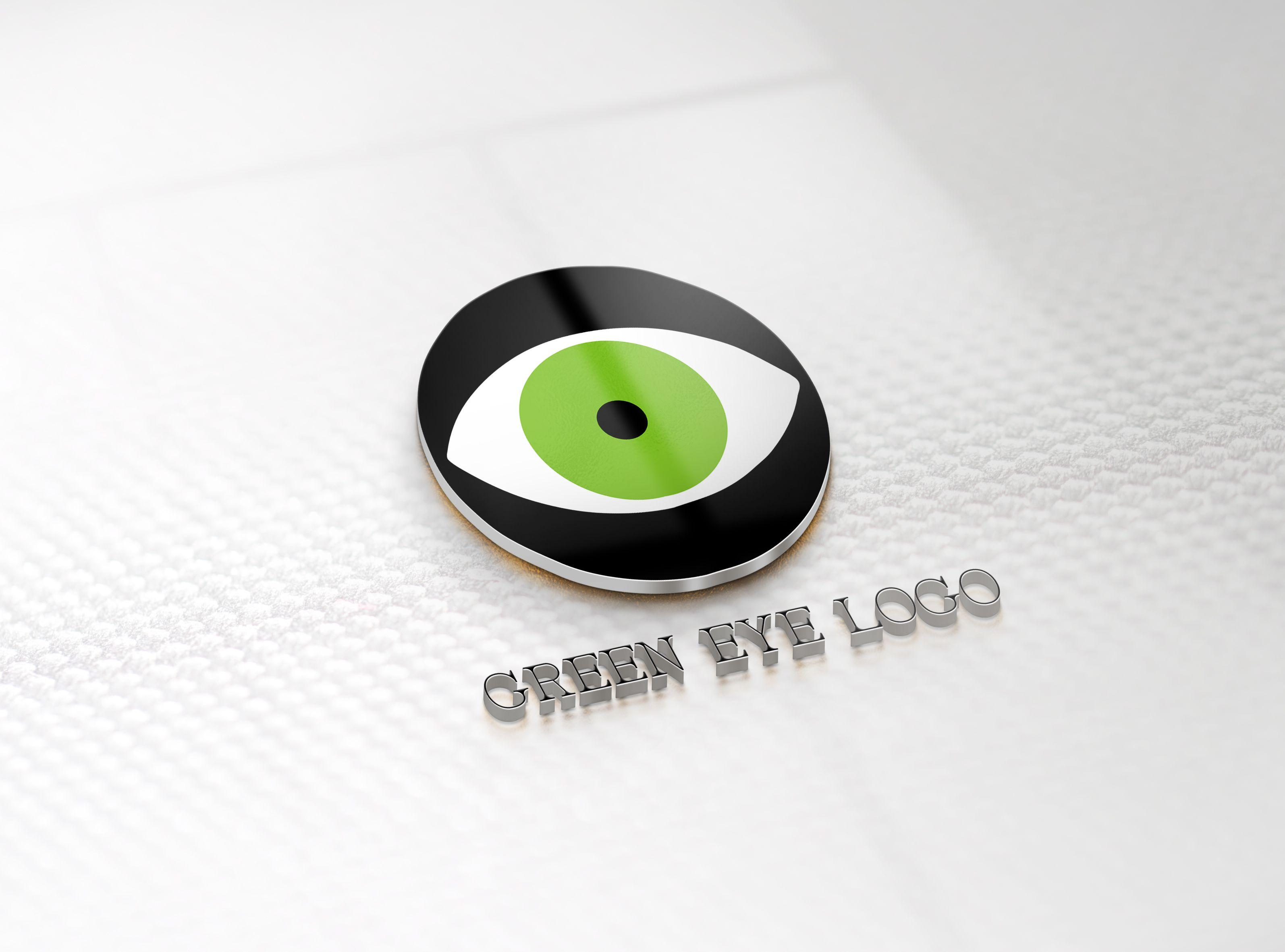 Green Eyeball Logo - Green eye Logos