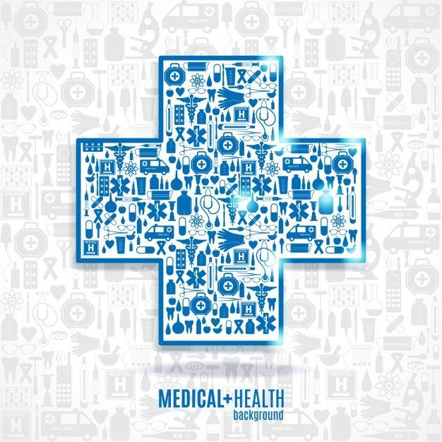 Blue Medical Cross Logo - Blue medical cross background Vector | Free Download