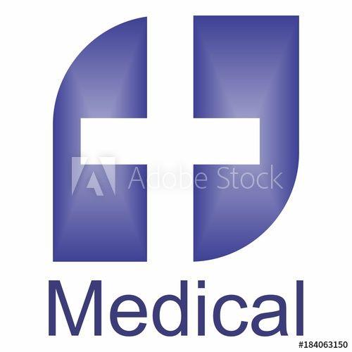 3D Hospital Logo - Medicine Medical Cross Blue Hospital Health Care Pharmacy Shape ...