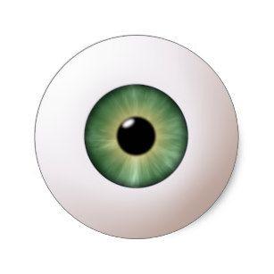 Green Eyeball Logo - Eyeball Stickers & Labels | Zazzle UK