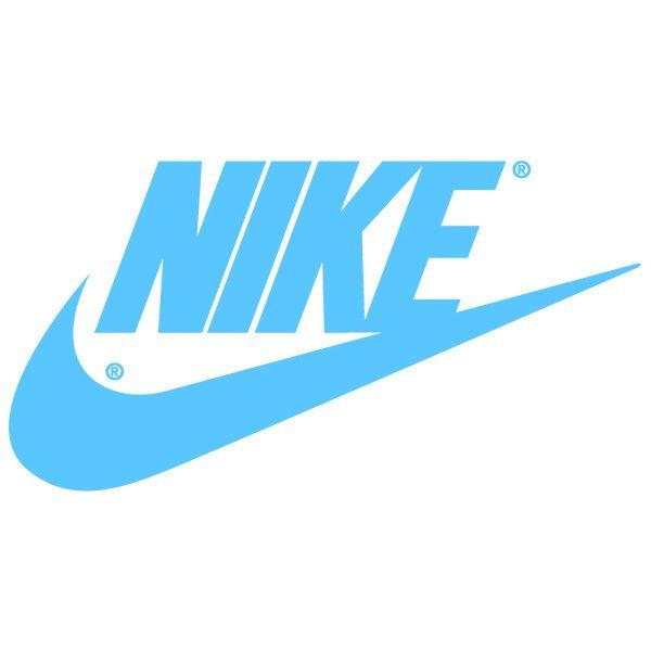 Blue and Black Nike Logo - Carolina Blue Nike Logo. Nike Swoosh Logos ❤ liked on Polyvore