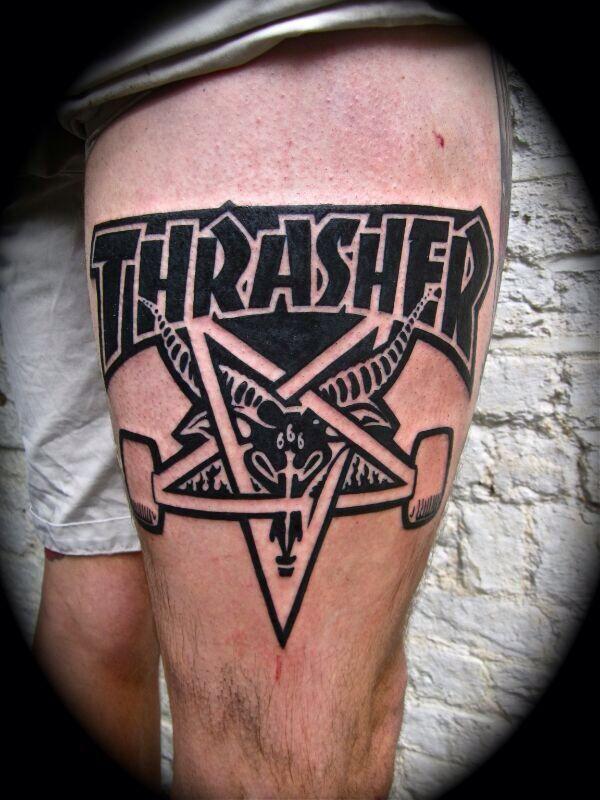 Small Thrasher Goat Logo - Thrasher skate tattoo. tattoo. Skate tattoo, Tattoos, Skateboard