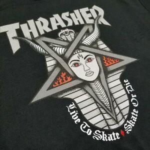 Small Thrasher Goat Logo - THRASHER Goddess LOGO brand new short sleeve t-shirt - Black | eBay