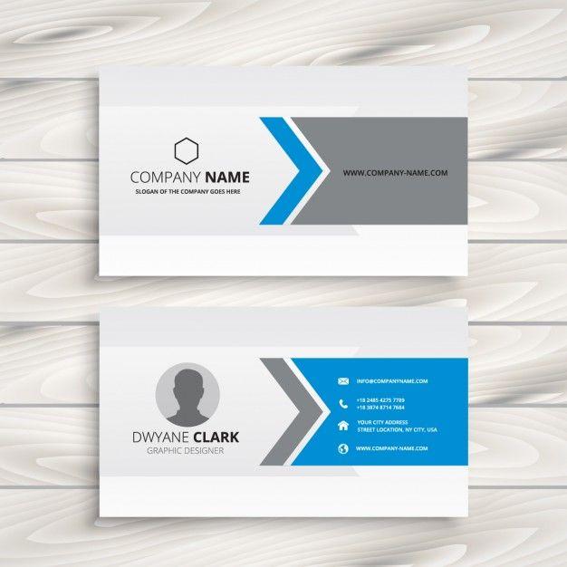 Grey and Blue Logo - Blue and grey business card design Vector | Free Download