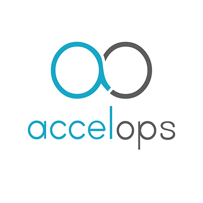 Grey and Blue Logo - AccelOps LOGO Grey Blue