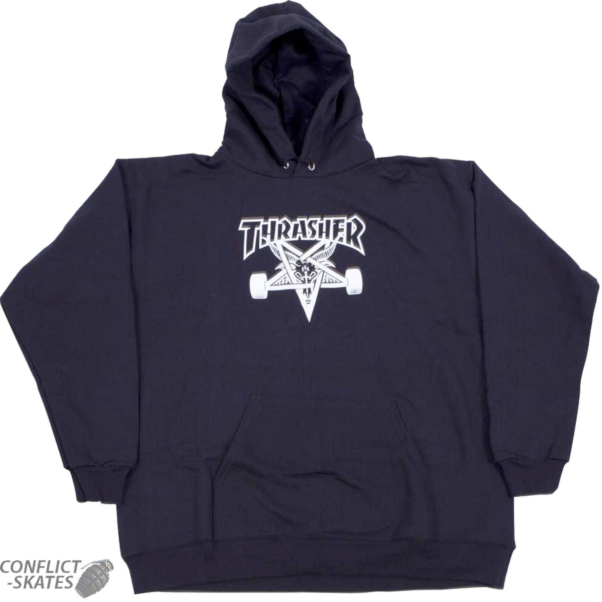 Small Thrasher Goat Logo - THRASHER Skate Goat punk Skateboard Hood Sweatshirt Black S M L XL