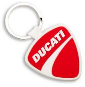 White Key Company Logo - Ducati Company Logo Shield PVC Key Ring Red White 987698041