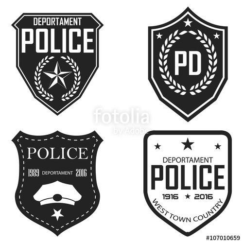Law Enforcement Logo - Set of police law enforcement badges and logo patches. vector