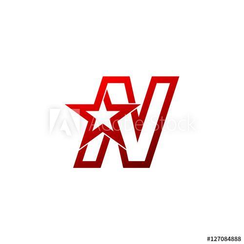 Unusual Logo - Letter N logo,Red star sign Branding Identity Corporate unusual logo ...