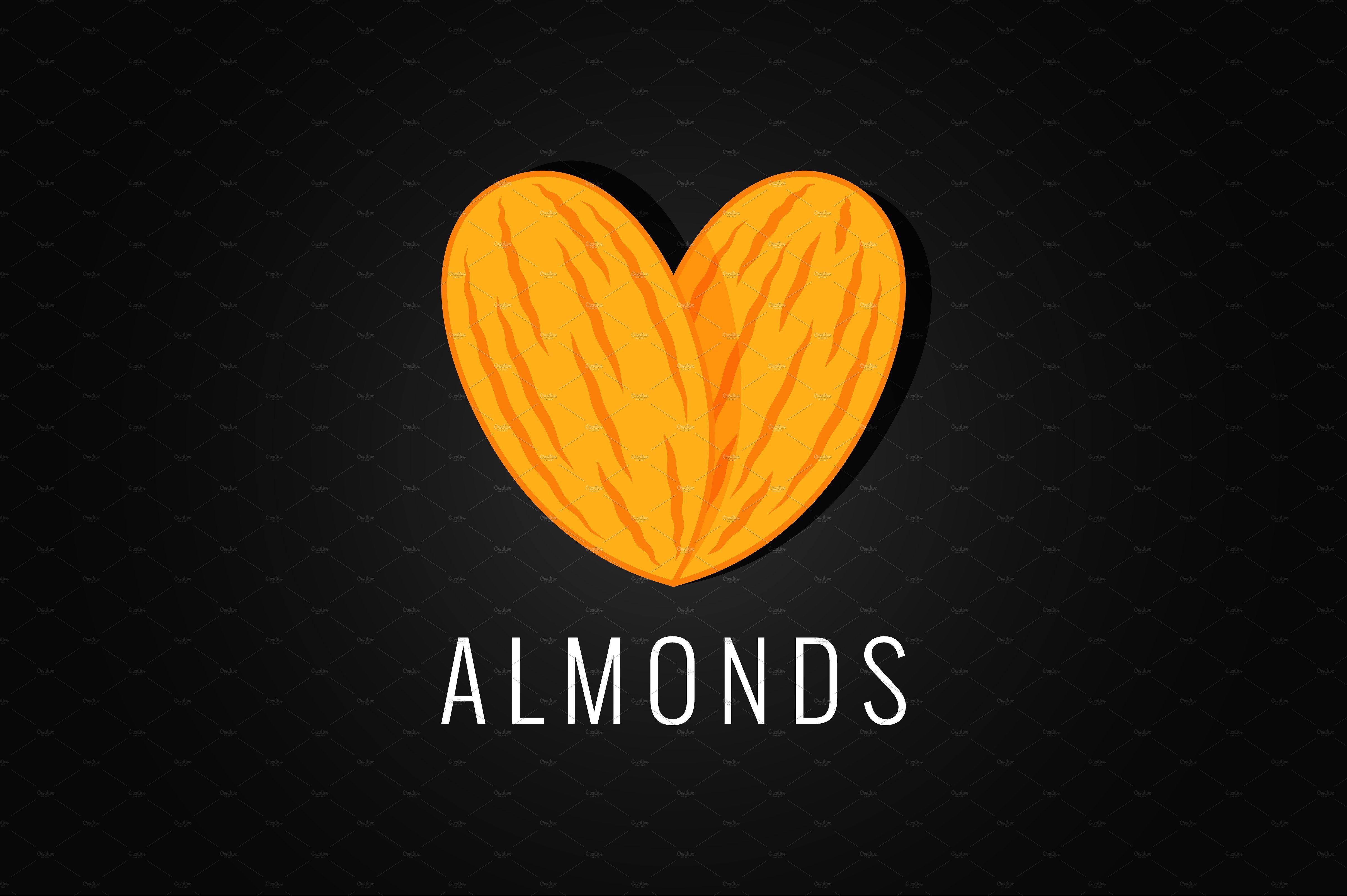 Almond Logo - almonds logo design background ~ Illustrations ~ Creative Market