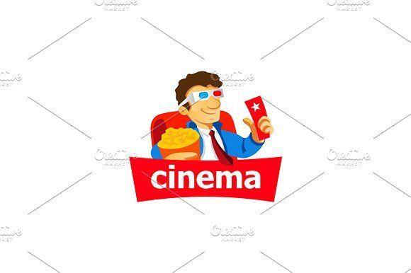 Unusual Logo - Cinema man Templates Unusual Logo template isolated on a white ...