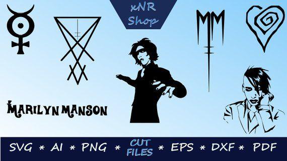 Marilyn Manson Logo - Marilyn Manson Logo pack SVG Mm Logo Pack SVG Silhouette Cut | Etsy