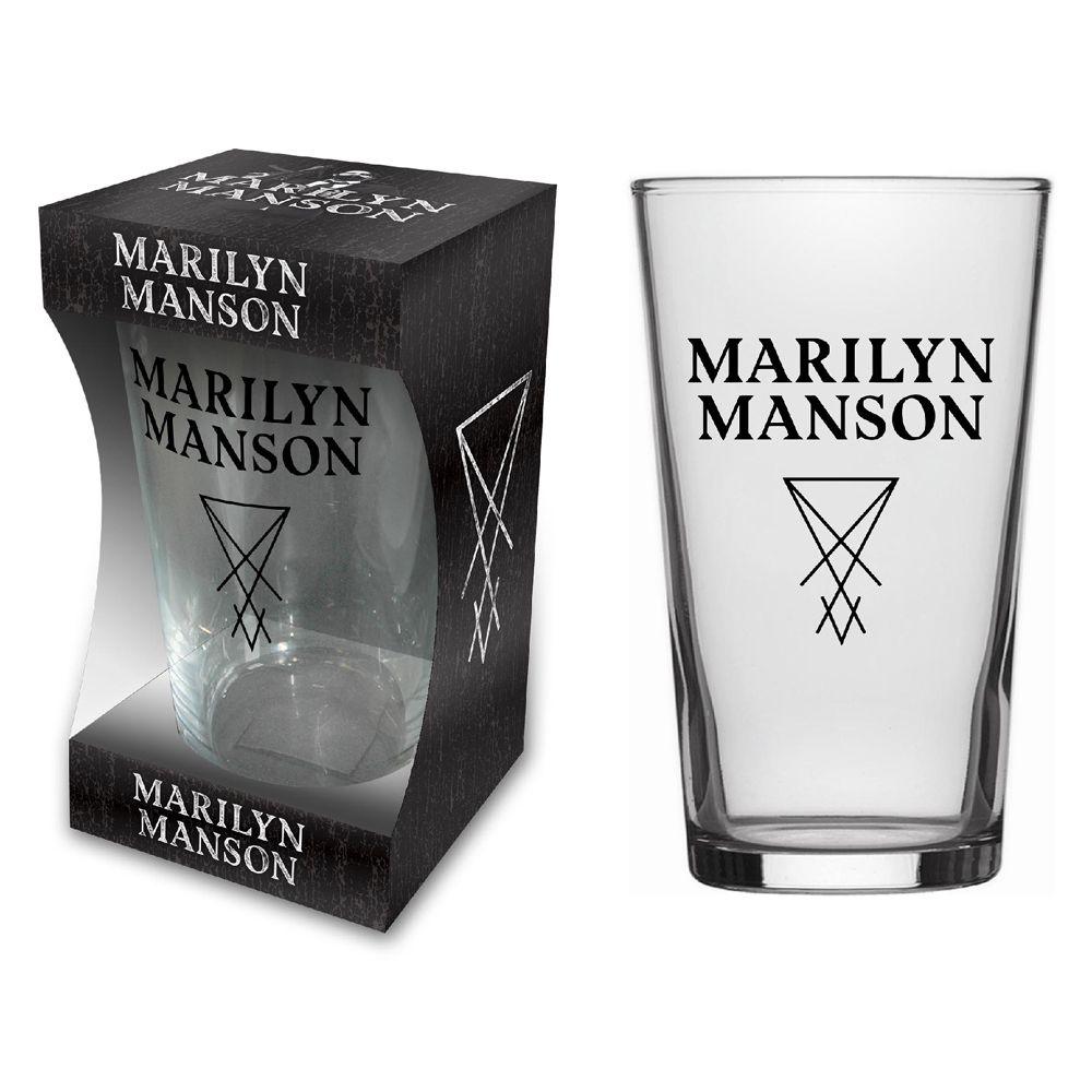 Marilyn Manson Logo - Planet Rock. Logo (Beer Glass)