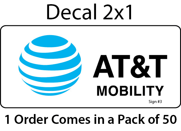 AT&T Mobility Logo - Sign#3: AT&T Mobility Logo Decal 2