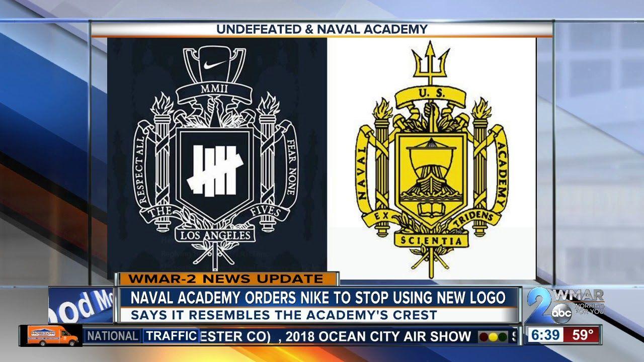 USNA Undefeated Logo - Naval Academy to Nike: Stop using logo similar to our crest - YouTube