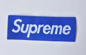 People with Blue Box Logo - Supreme Blue Box Logo Patch Sew On Glue On Bogo